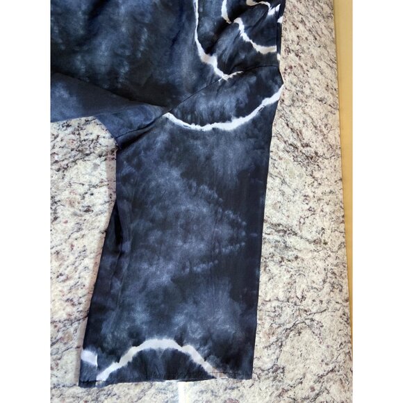 Forgotten Grace Womens 3X Kimono Blue White Tie Dye Sheer Lace Back Panel Boho - Picture 9 of 9